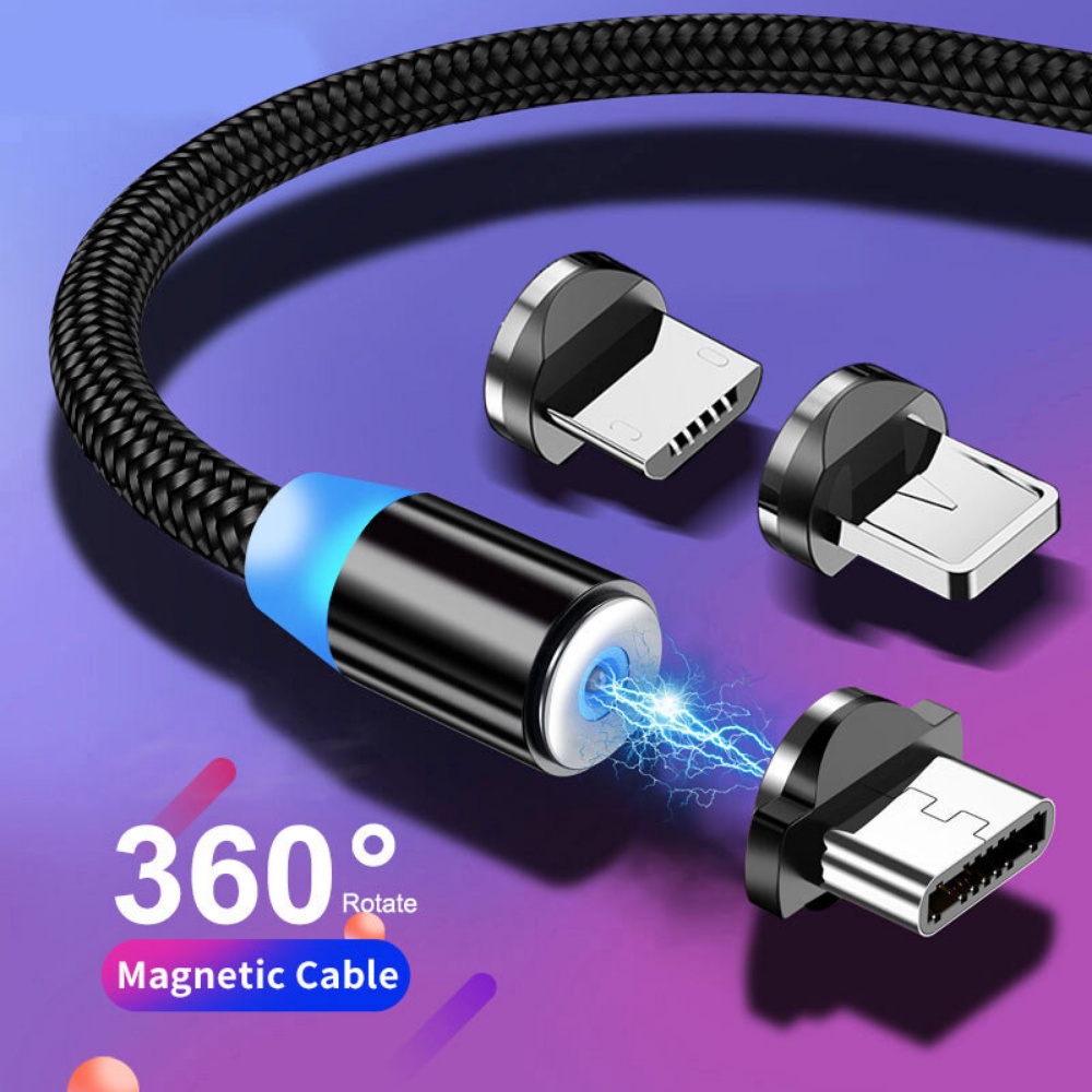 Send Quickly From Thailand 3 in 1 Magnetic Head Charging Cable Android ...