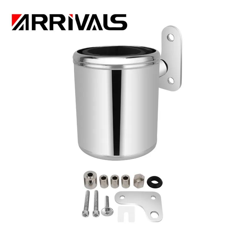 Motorcycle Chrome Universal Handlebar Cup Holder Drink For Indian