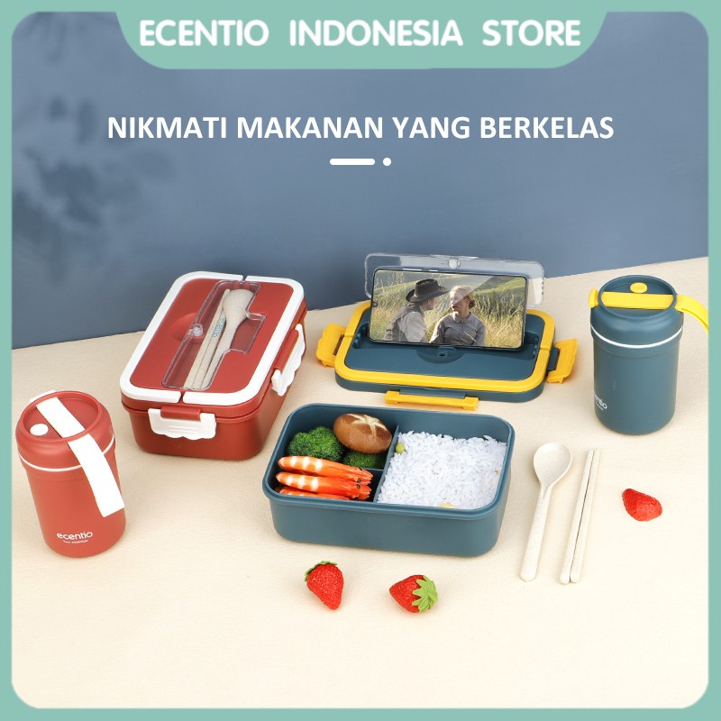 Ecentio Dining Set Free Dinnerware Soup Cup Anti-Spill Lunch Box Lunch ...