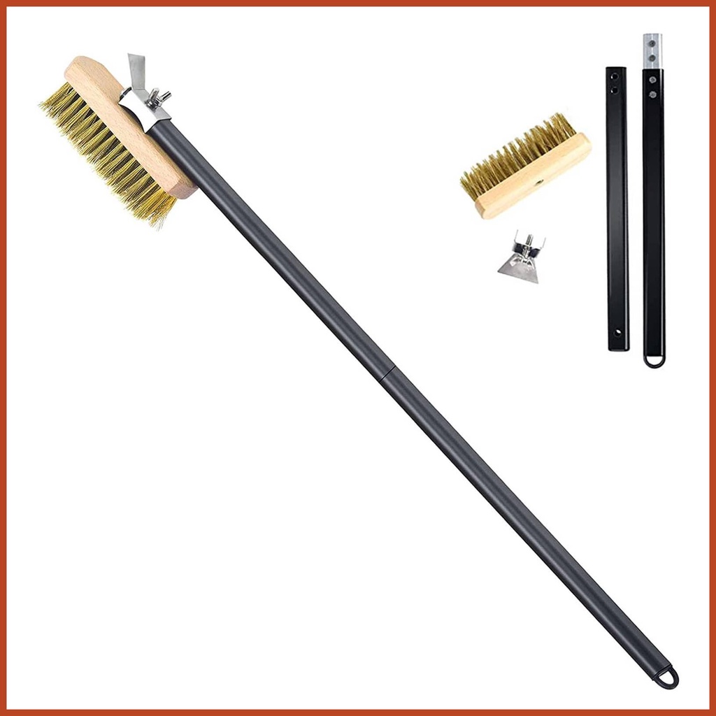 Pizza Stone Brush Pizza Oven Brush With Brass Bristles And Steel ...