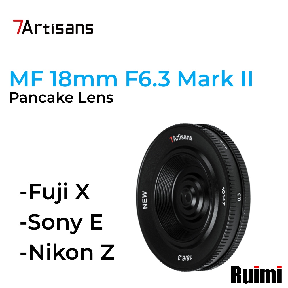 7artisans 18mm F5 6 7artisans 18mm F6.3 II M43 Mount Geeignet,Ultradünnes APS-C Prime Micro Four Thirds