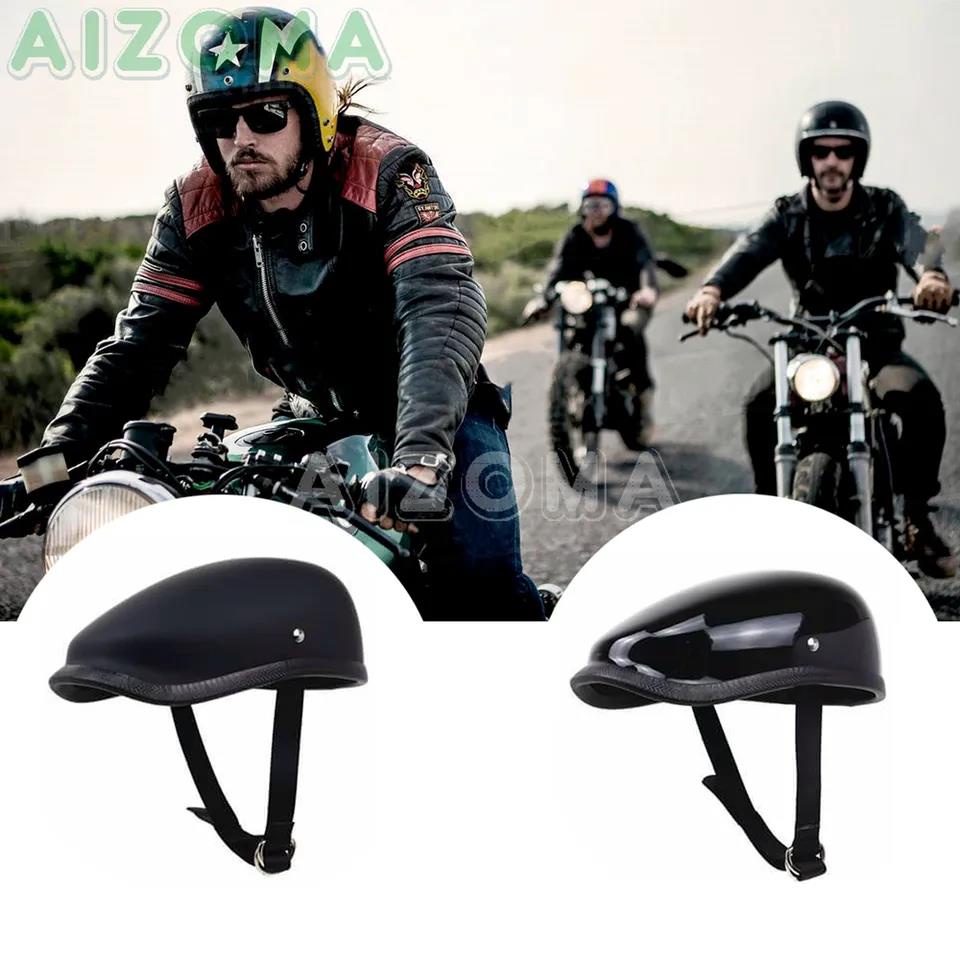 Retro Leisure Style Helmet Motorcycle Matte Black Cafe Racer Berets Design Half Face Helmets Scooter Cruisers Bobber Uni Shopee Malaysia