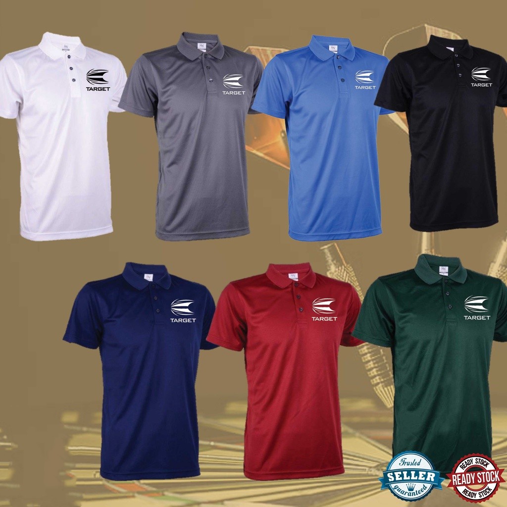 TARGET LOGO DART POLO SHIRT / DART BOARD SHIRT COATED / TRAVEL SHIRT