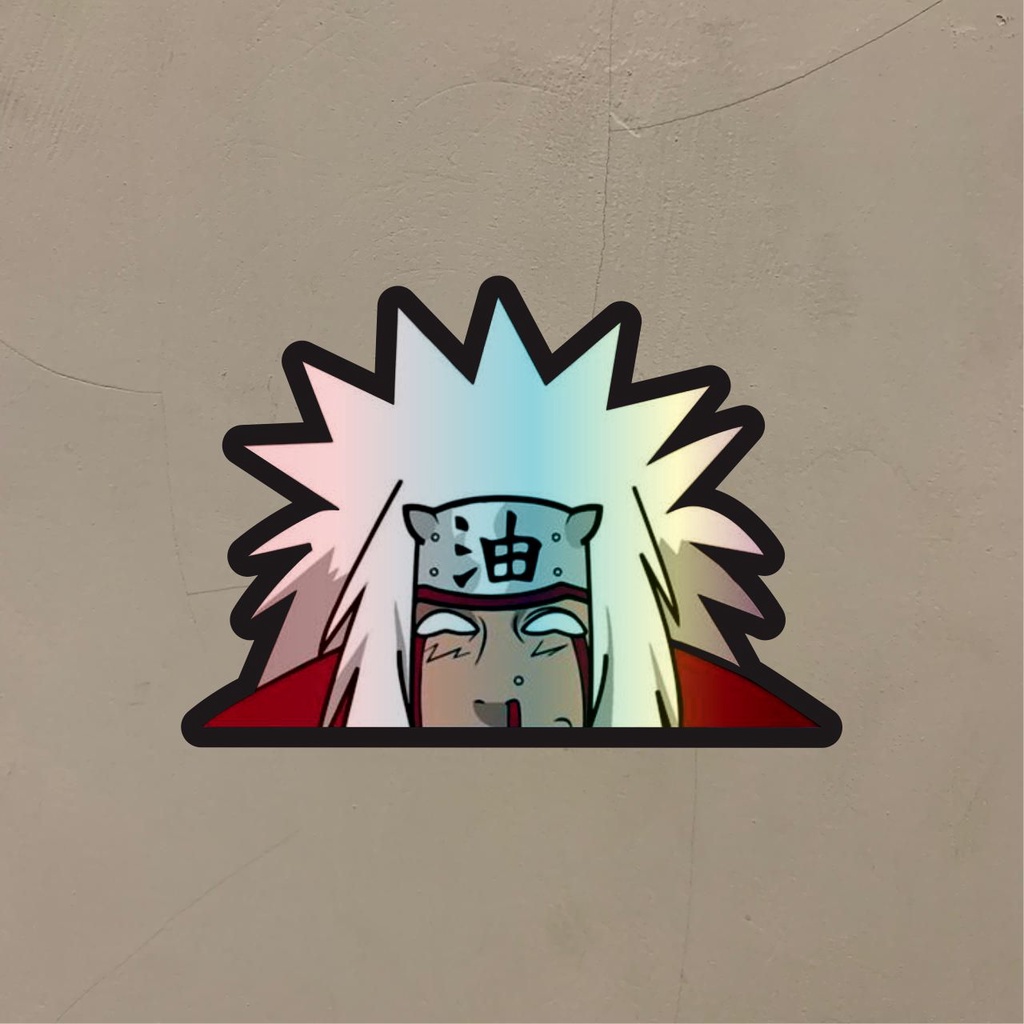 Anime Hologram Sticker Anime Jiraya Naruto Sticker Case Hp And Laptop