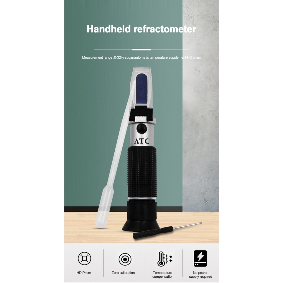 Handheld Sugar Refractometer 0-32% /0-80% Brix Refractometer ...