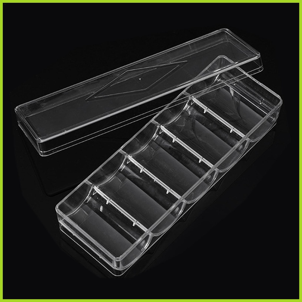 Poker Chip Holder Clear Trays 5 Grids 100pcs Acrylic Poker Chip Case