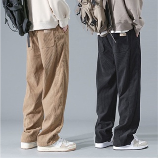 Spring Wide-leg velour pants Men's Fashion Casual Korean