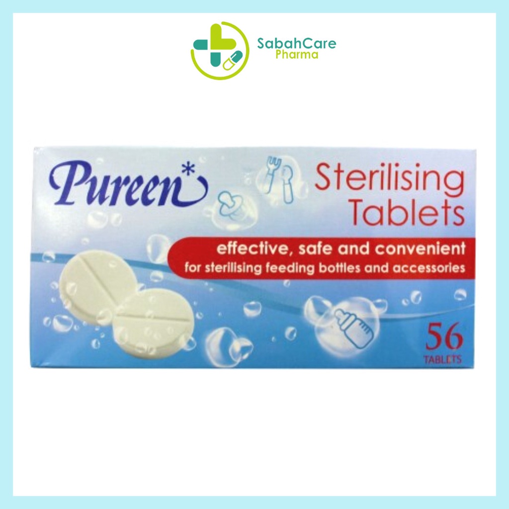 SABAHCARE PUREEN STERILISING TABLET 56'S (SODIUM DICHOROISOCYANURATE