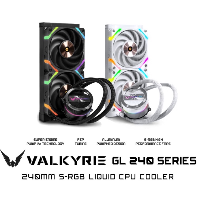 # VALKYRIE GL-Series [GL240/GL360] RGB AIO Liquid CPU Cooler # [BLACK ...