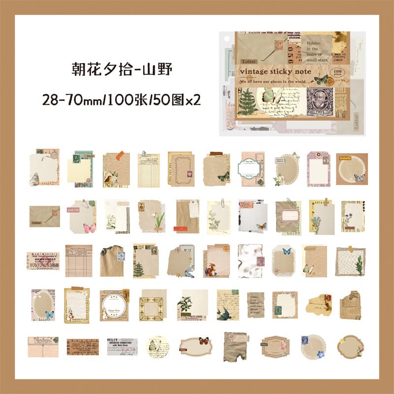 (10pcs) Journaling Paper Sticker Decoration Scrapbook Photo Sticky Note ...