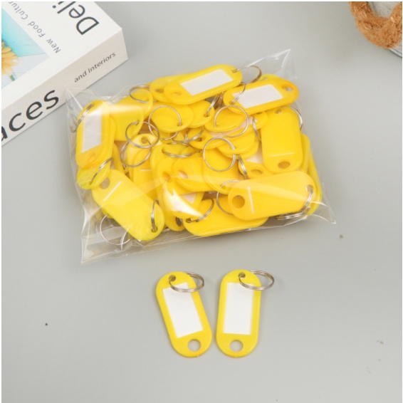 1 Pcs Plastic Keychain Key Tags label Baggage Tag ID Label Name Tags ...