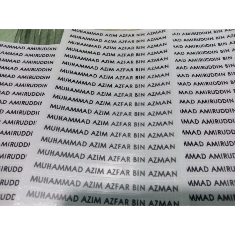 Sticker Nama Buku Tulis Buku Teks Transparent Lut Sinar 90 Pcs | Shopee ...