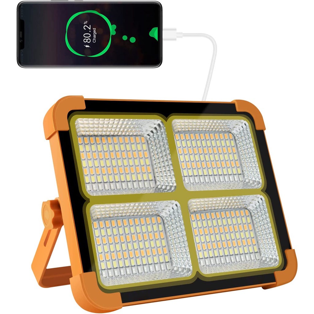 Portable LED Work Lamp 1000w Solar Working Light IP66 Waterproof Floor ...