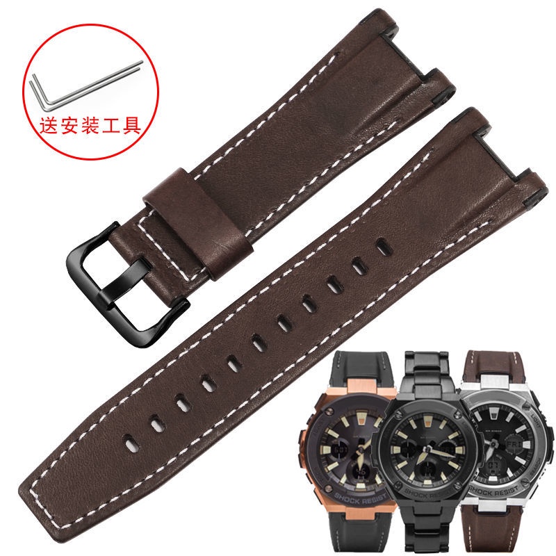 Leather G Shock Gstb100 Leather G Shock Gst B100 Strap Casio G