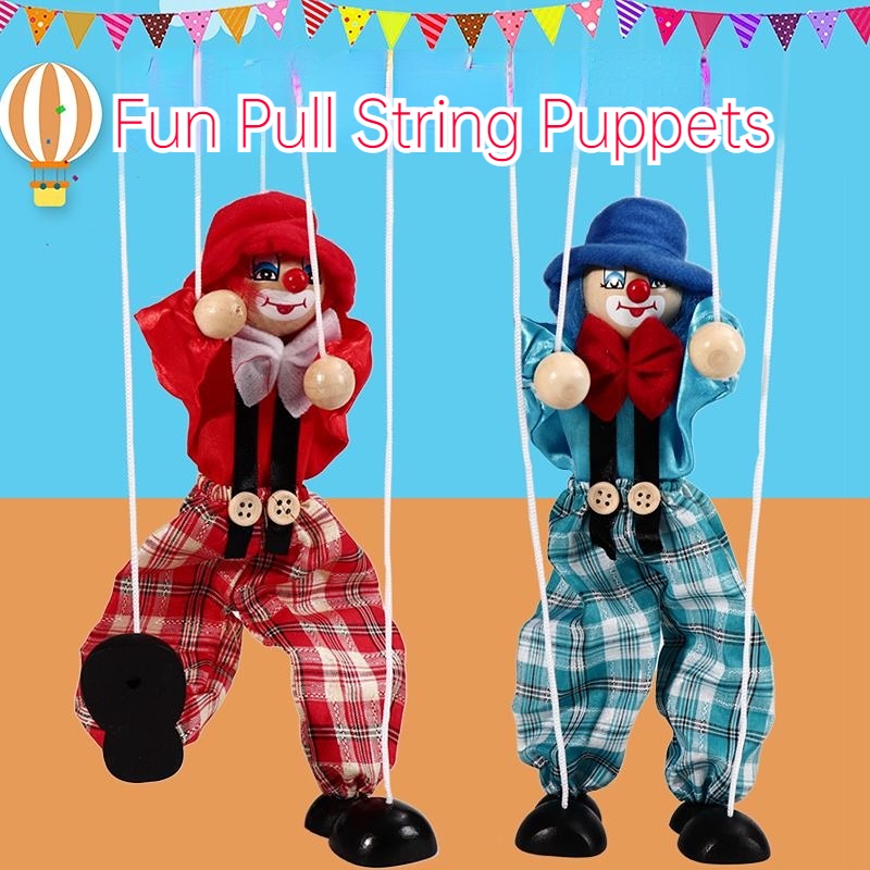 Puppets Pull String Puppet Wooden Doll Handmade Puppeteers Doll Pinocchio Drama Thread Puppet Toys Shopee Malaysia