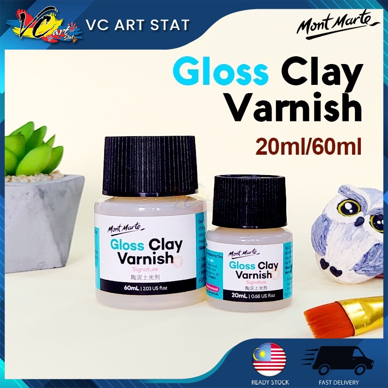 VC Art Mont Marte Transparent Gloss Clay Varnish Signature Sculpture
