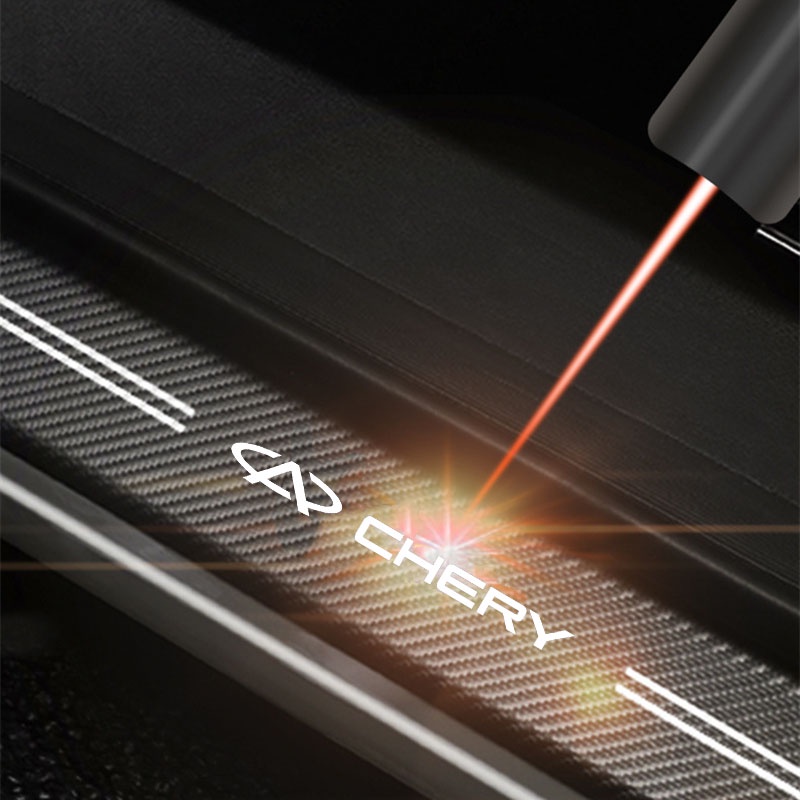 Carbon Fiber Car Door Sill Protection Sticker Anti-Scratch Refit ...