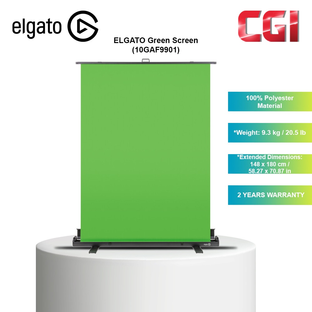Elgato Green Screen Collapsible Chroma Key Panel 10GAF9901 Shopee
