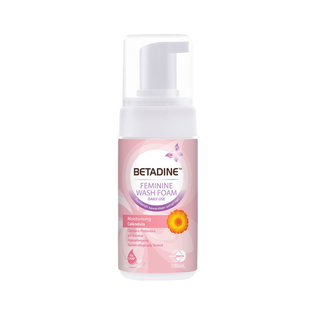 Betadine Feminine Wash Foam 100ML Moisturising Calendula Shopee