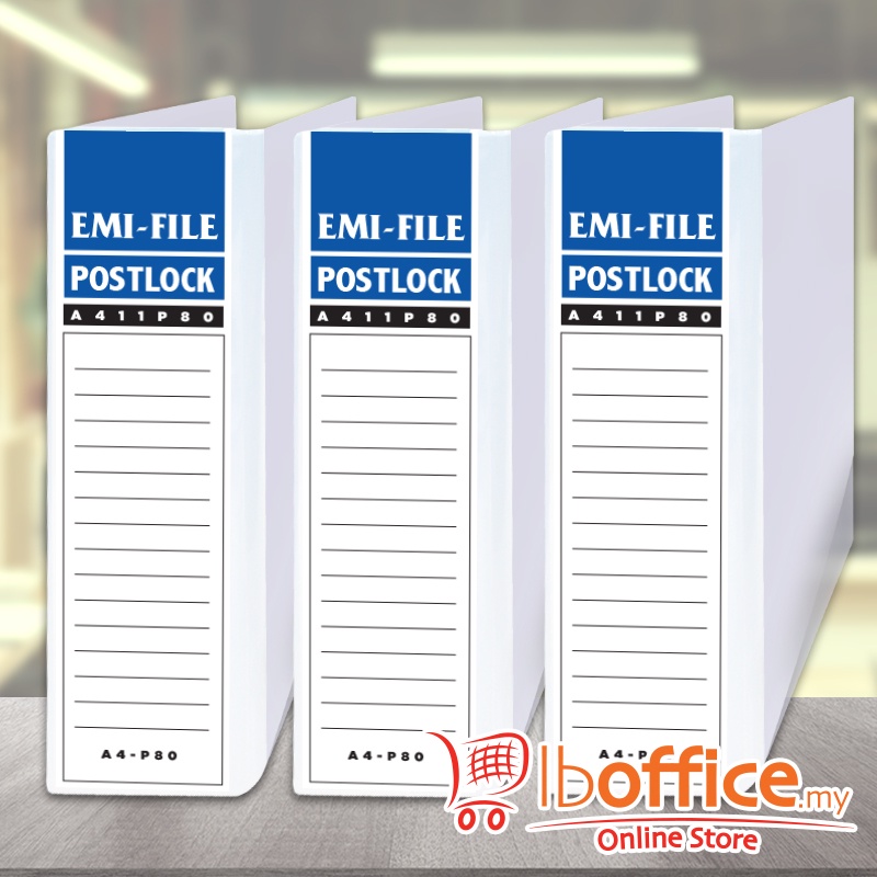 PVC A4 Post Lock File - EMI-P80 - 3 Holes - White | Shopee Malaysia