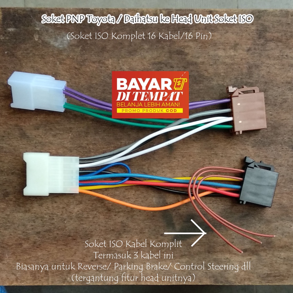 TOYOTA ISO Head Unit Socket Cable to DaihatsuTOYOTA to Install New Head ...