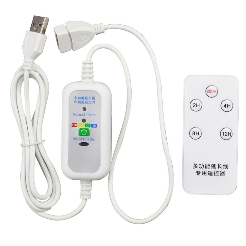 R* 5V 1 5m Remote Switch 2-12 Hour Timing Power Cable for USB Fan LED ...