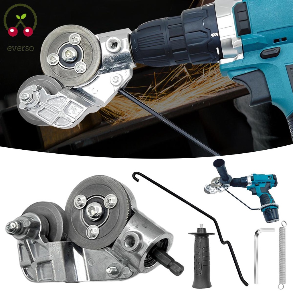 Electric Drill Plate Cutter Electric Drill Shears with Wrench Safe
