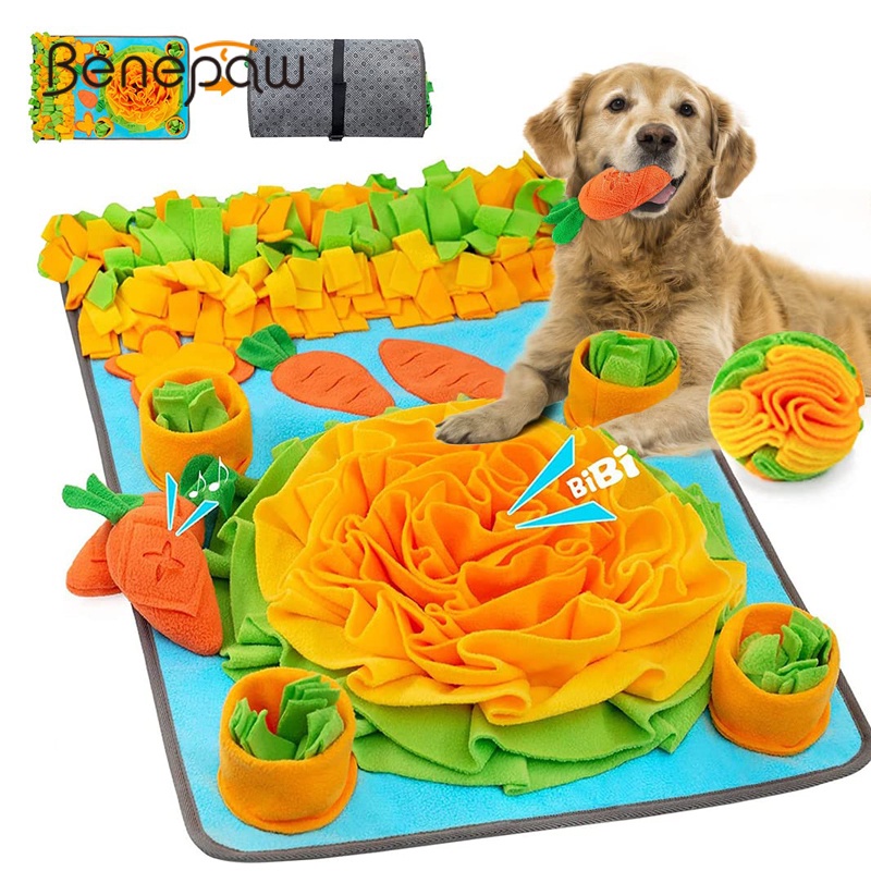 Benepaw Durable Dog Snuffle Mat Puppy Sniffing Puzzle Toys Interactive