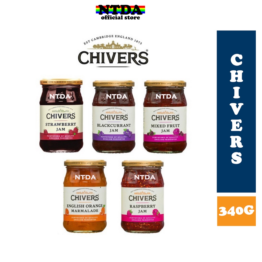 Chivers Assorted Fruits Jam 340G (Strawberry/Raspberry/Mixed Fruit ...