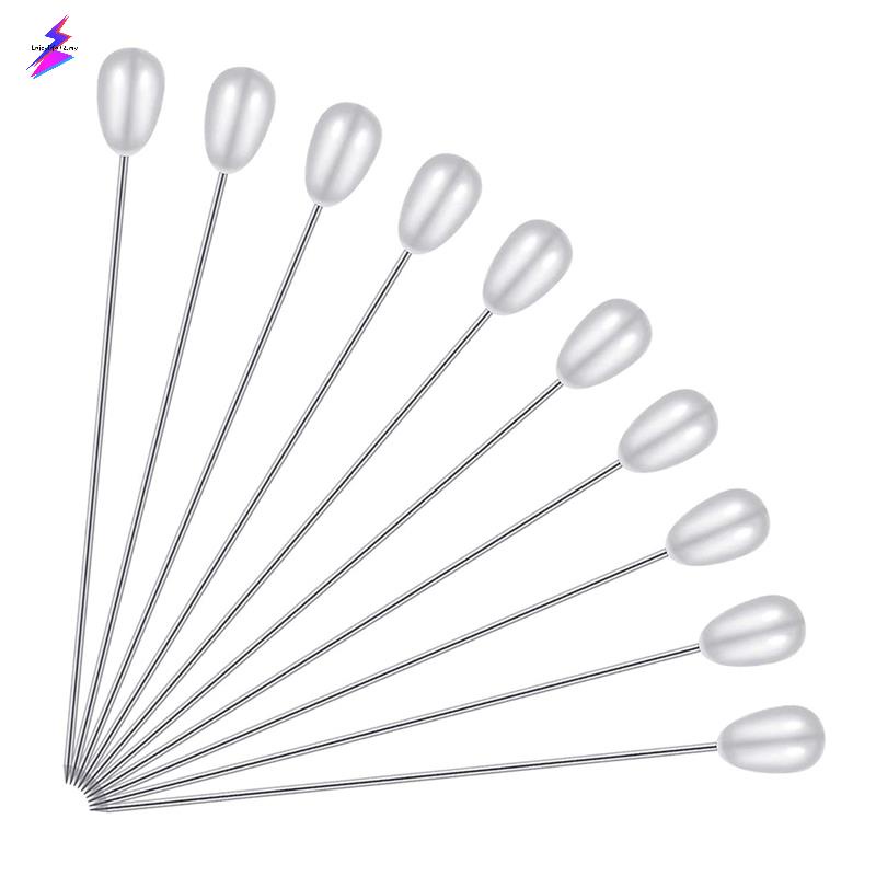 400 Pcs Long Teardrop Pearl Pins Straight Corsage Pins Sewing Pins Boutonniere Pins for Sewing