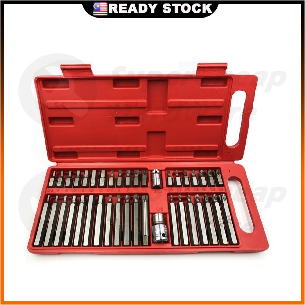 thumbnail image 2 of BlueSpot 40-Piece Torx Star Spline Hex Socket Bit Set – 3/8 & 1/2 Inch Drive, 01517 2 of 3