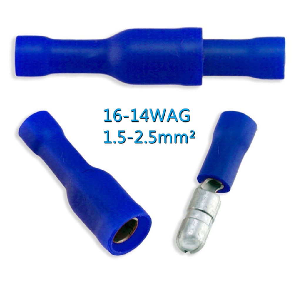 100/50pcs Female Male Insulated Electric Connector Crimp Bullet