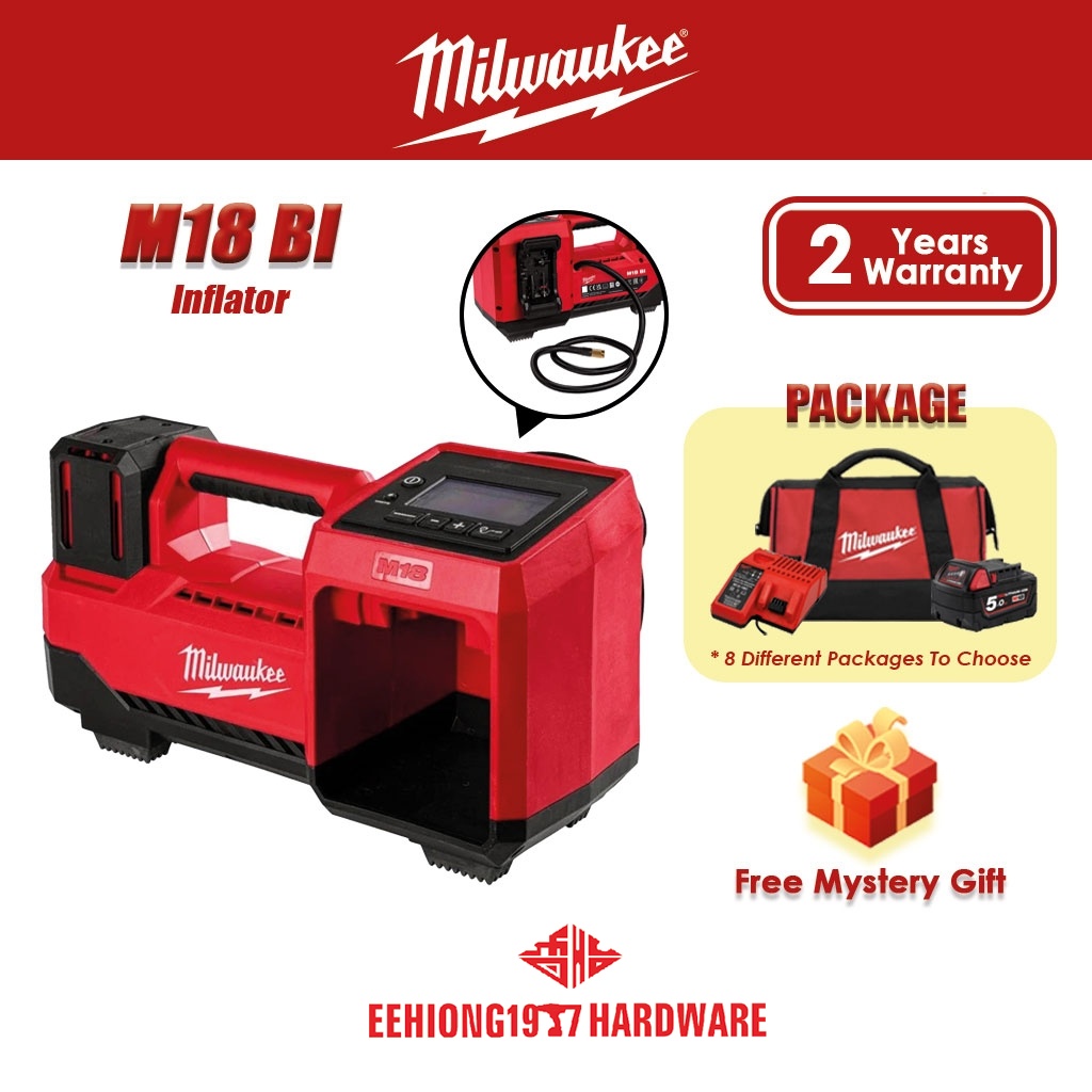 MILWAUKEE M18BI Cordless 18v Inflator M18 BI 18V Lithium Battery Air Compressors Shopee Malaysia