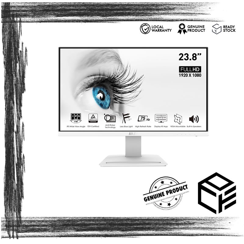 MSI 23.8" PRO MP243W EYE CARE PROFESSIONAL MONITOR ( IPS / 75HZ / FHD