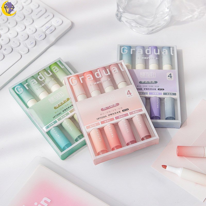 4pcs/set highlighter stationery color marker school supplies student