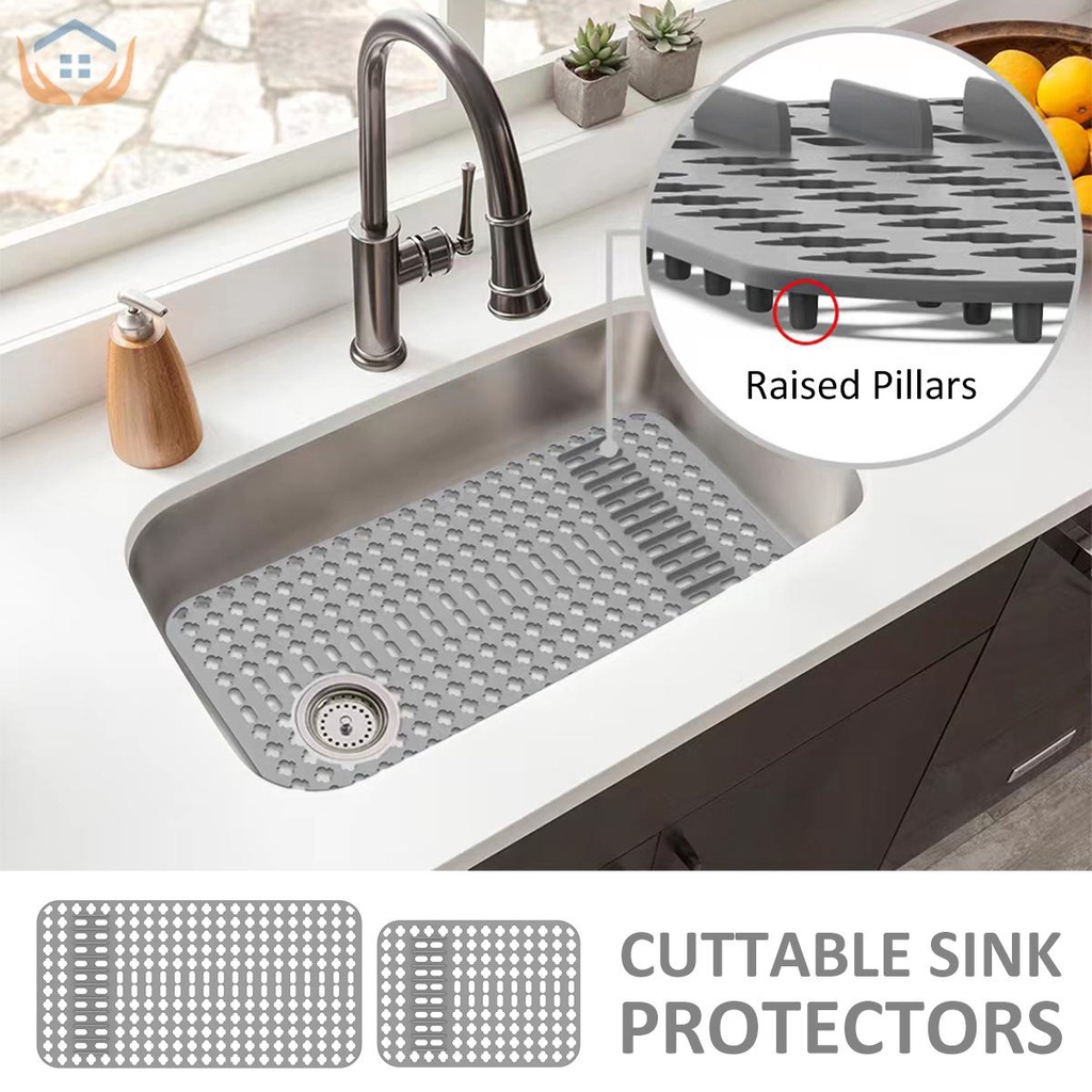 Silicone Sink Protector Pad Silicone HeatResistant Sink Liner Mat Anti