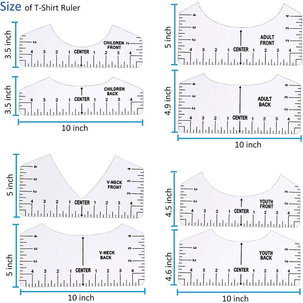 T-Shirt Ruler Guide for Vinyl Alignment - Center Malaysia