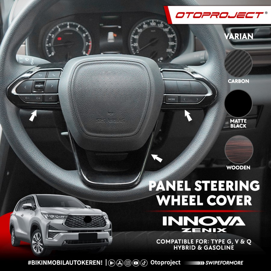 All New Innova Steering Wheel Panel Cover OtoprojectZenix (3 Pcs ...