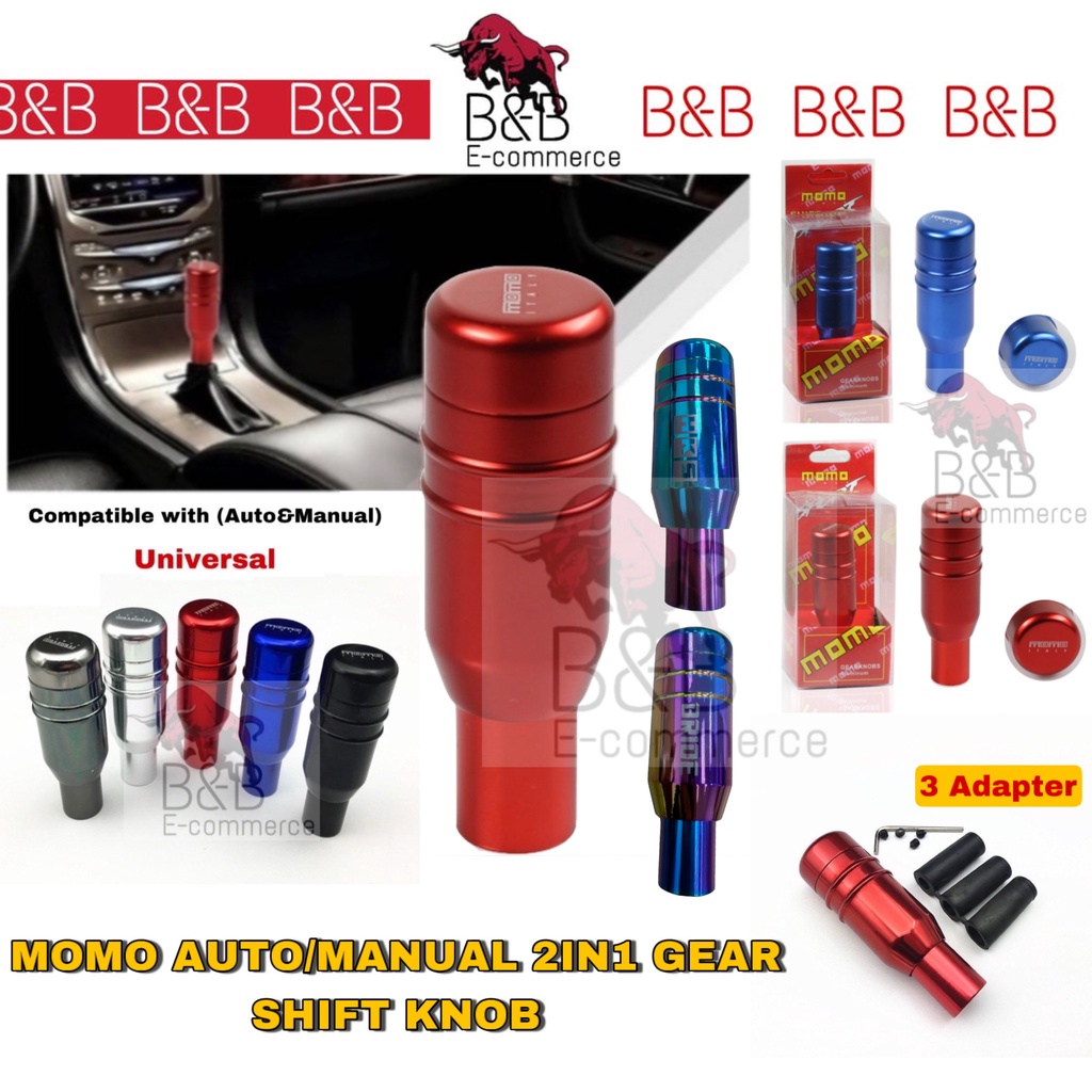 Momo Auto Manual Aluminium Gear Shift Knob ~ Car Universal | Shopee ...