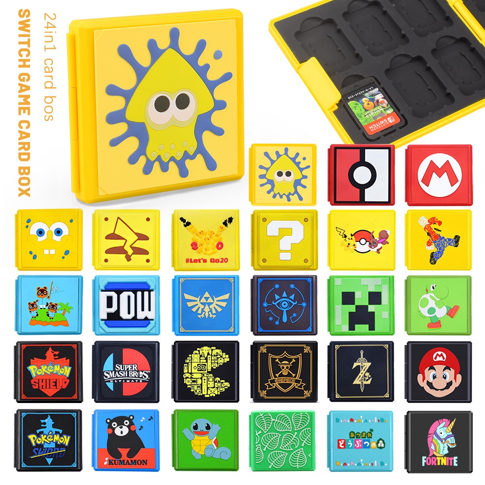 Zelda Pokemon Mario Splatoon Animal Crossing Game Card Case for Nintendo Switch & Switch OLED