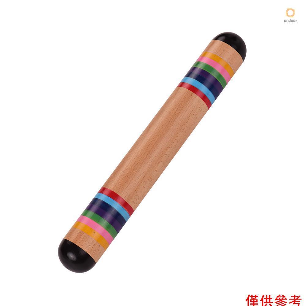 Wooden Rainstick Rainmaker Rain Shaker Musical Instrument Toy Rainbow