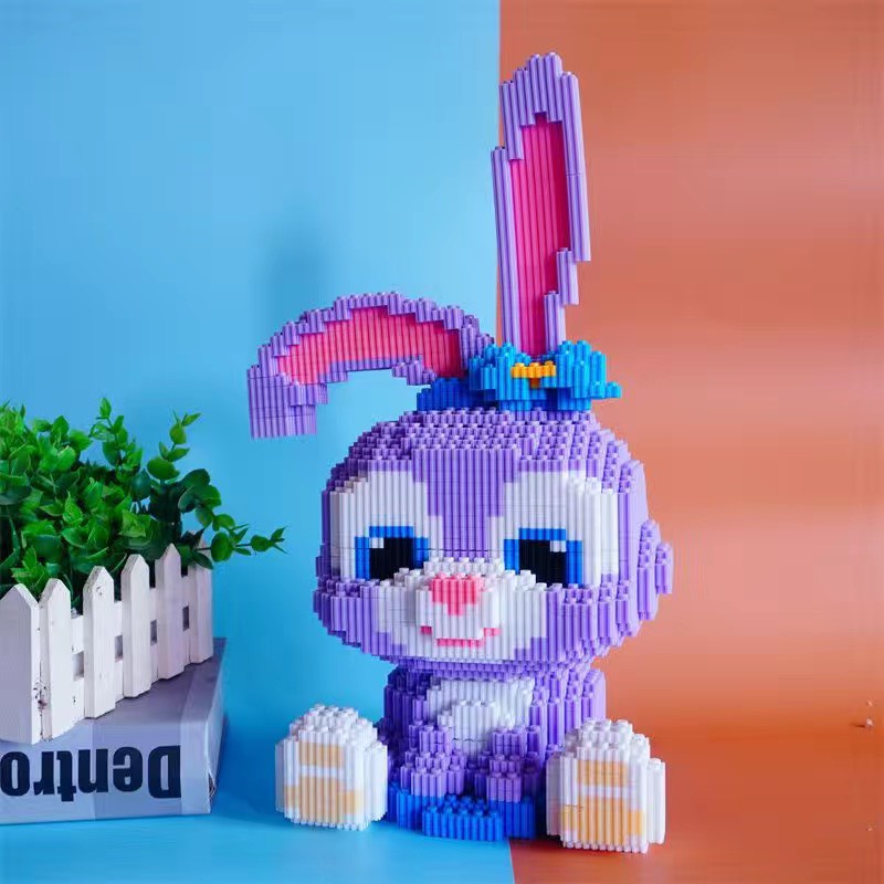 Lego assembles large model 25 - 36cm purple rabbit Stella Lou 3D ...