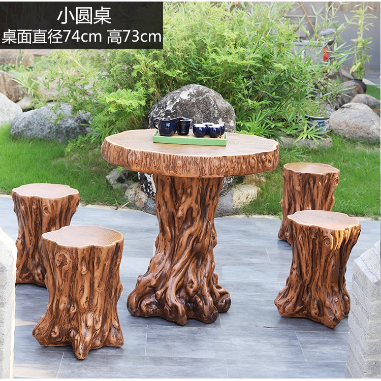 Nordic Rustic Style Garden Decoration Handicraft Furniture Outside