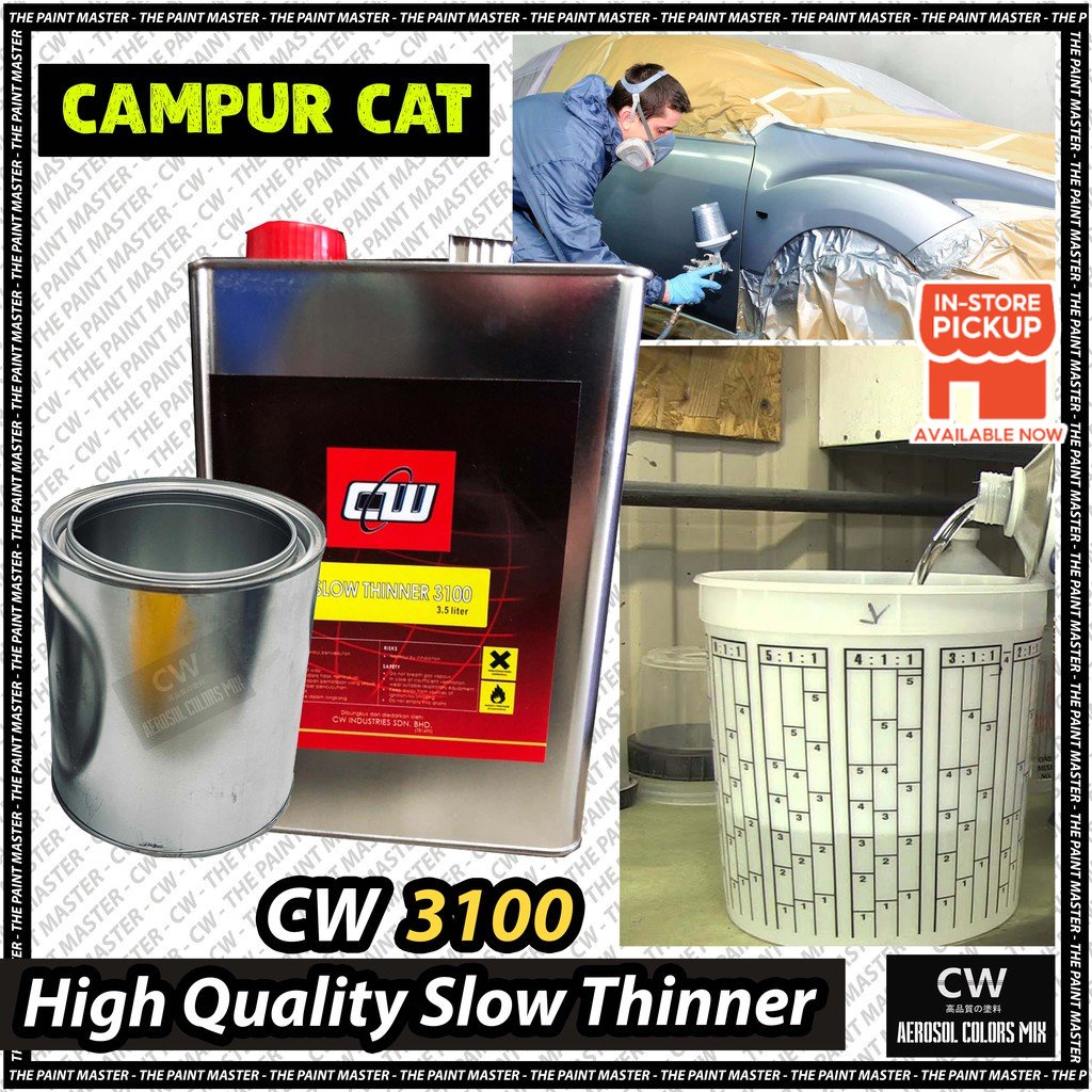 [ 2K Slow Thinner CW3100 3Litre ] High Quality Solvent Thinner For