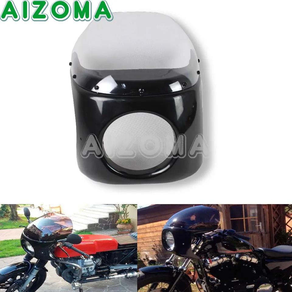 Cafe Racer 7'' Front Headlight Fairing w/ Windshield Kit For Yamaha ...