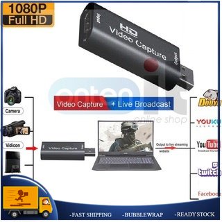 HDTV Video Capture Card 1080P to USB 2.0 Audio Video Card Recorder For ...