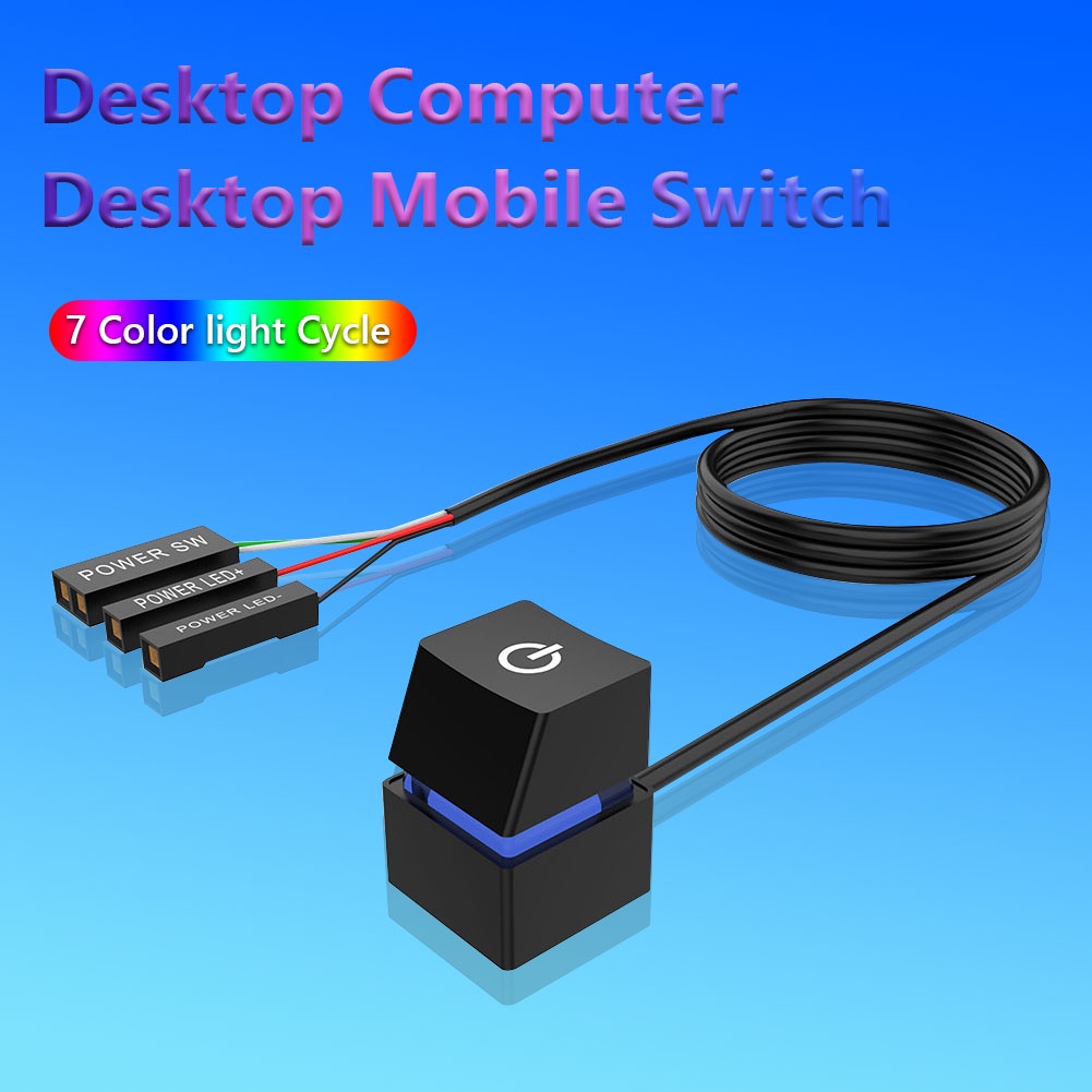 2m Colorful LED Lights Computer Desktop Switch PC Motherboard External ...