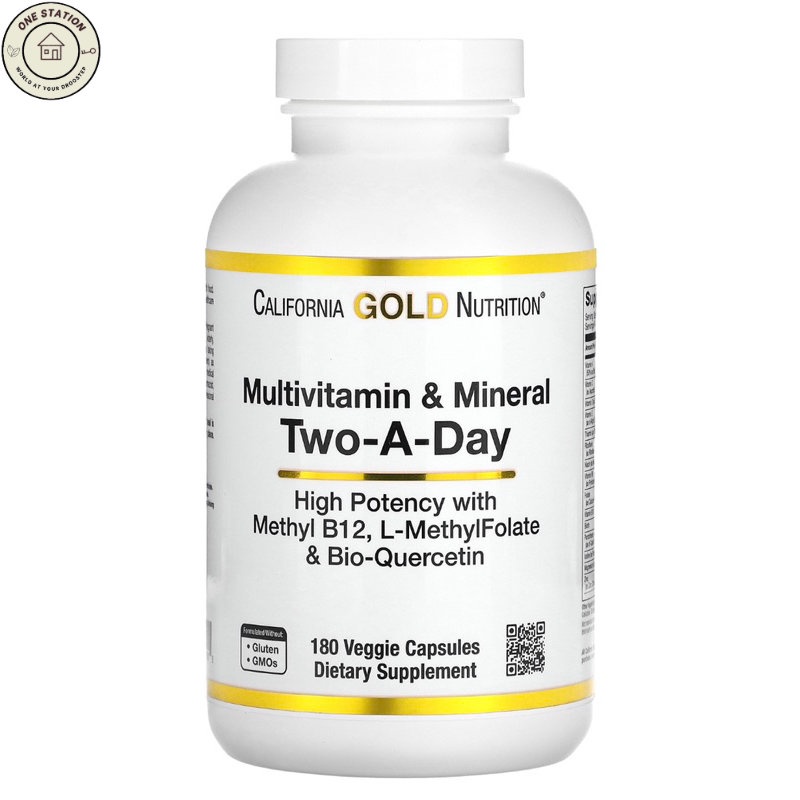 California Gold Nutrition, Multivitamin And Mineral, Two-A-Day, 180 ...