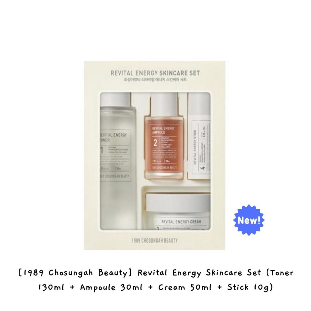 [1989 Chosungah Beauty] Revital Energy Skincare Set (Toner 130ml