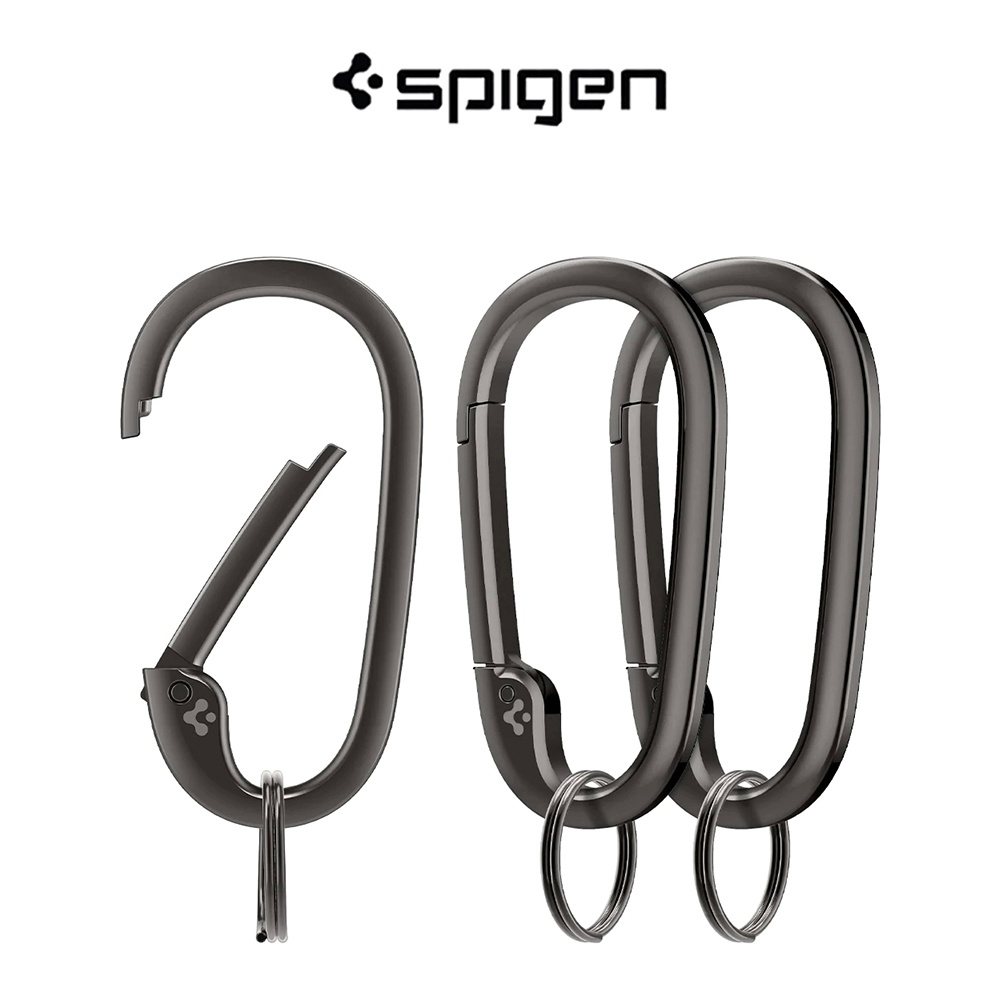 Rough Enough Aluminum Carabiner Keychain - Detachable Key Rings, Dark Gray, Small Organizer Clip